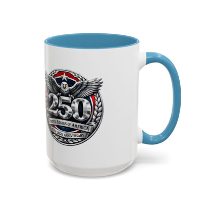 250th USA Bicentennial Eagle Coffee Mug — 1776–2026 Anniversary Accent Mug