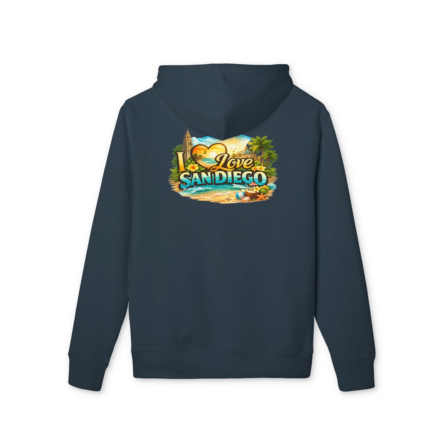 San Diego Beach Hoodie – 'Love San Diego' Vintage Coastal Sweatshirt