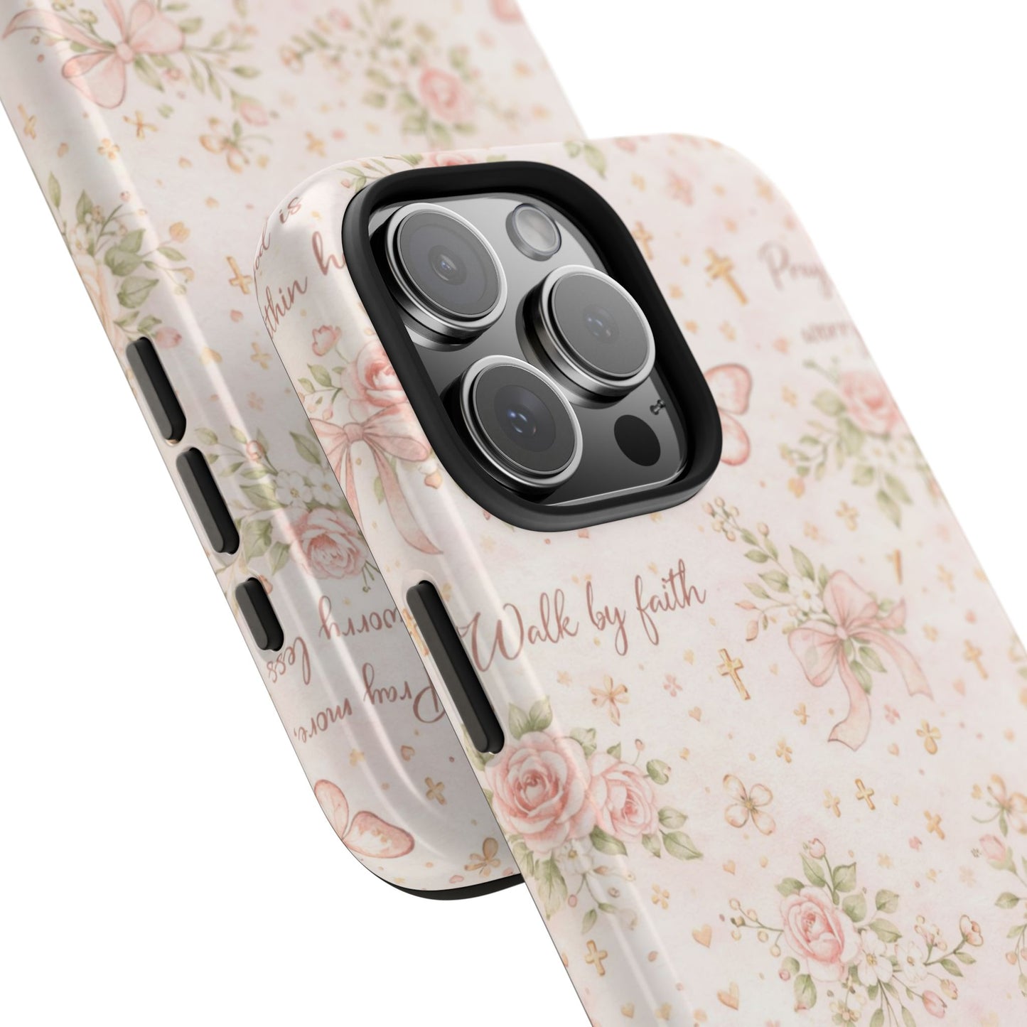 Walk By Faith Phone Case | Christian Floral iPhone Case