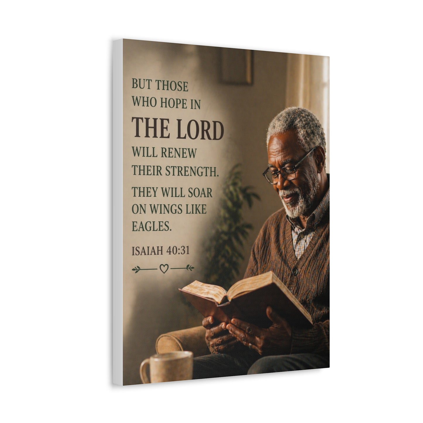 Stretched Canvas - "But Those Who Hope in The Lord" Isaiah 40:31 Inspirational Christian Wall Art