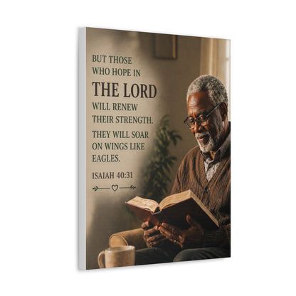 Stretched Canvas - "But Those Who Hope in The Lord" Isaiah 40:31 Inspirational Christian Wall Art