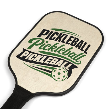 Pickleball Paddle Set — Retro "Pickleball" Graphic Paddle & 2 Balls Kit
