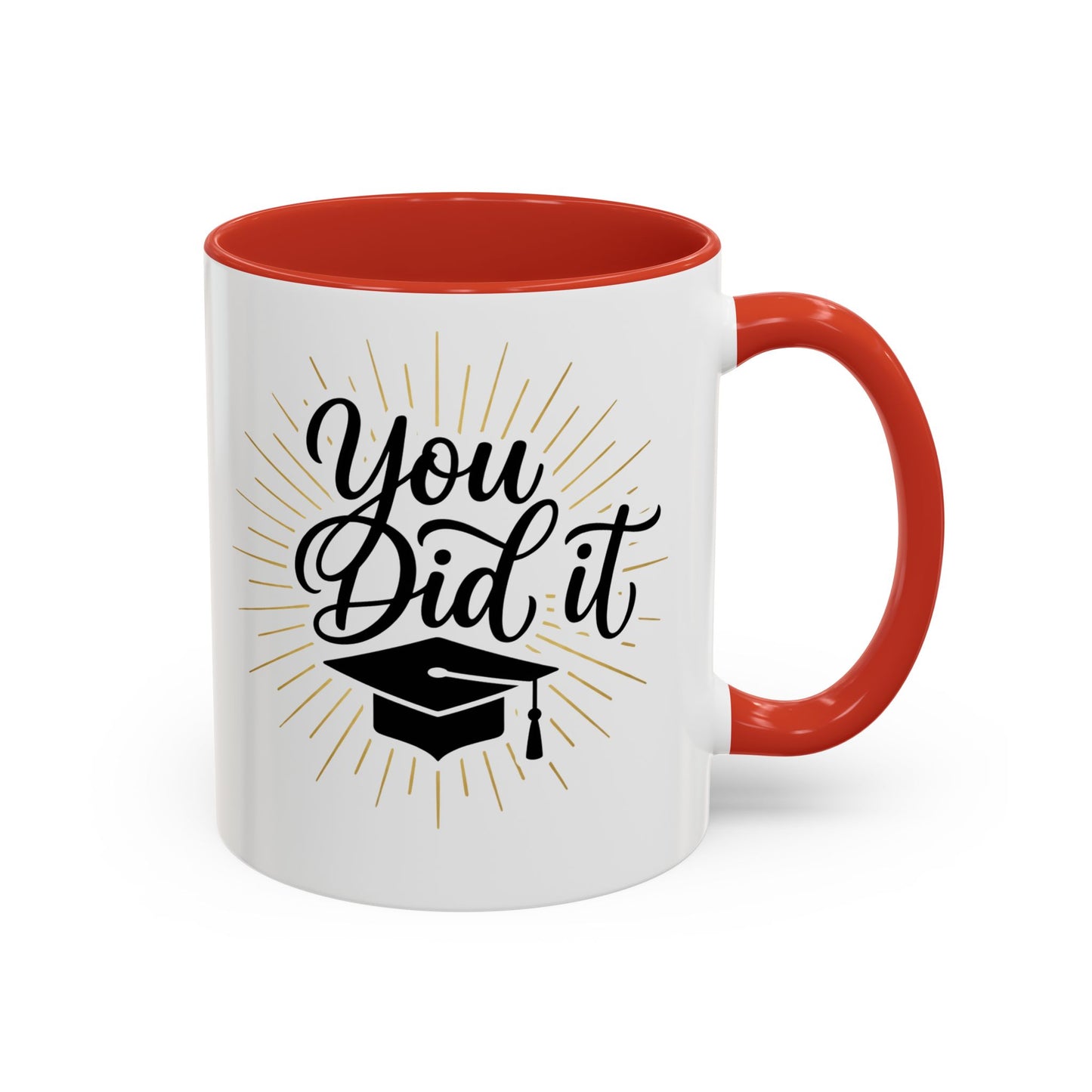 Graduation Coffee Mug — "You Did It" Cap Design
