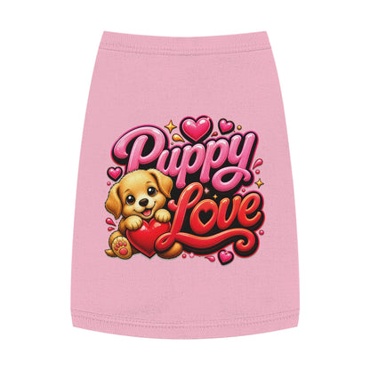 Puppy Love Pet Tank Top — Cute Puppy Heart Graphic Dog Shirt