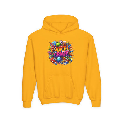 Fourth Grade Youth Hoodie — Colorful Back-to-School Kids Sweatshirt