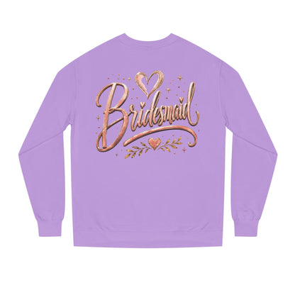 Bridesmaid Crewneck Sweatshirt — Rose Gold Script Bridesmaid Pullover