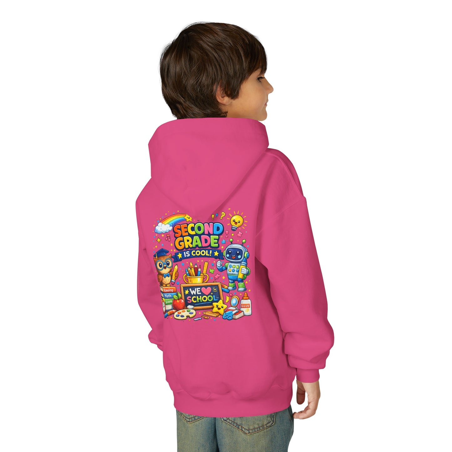 Second Grade Hoodie — 'Second Grade Is Cool' Kids Back-to-School Sweatshirt