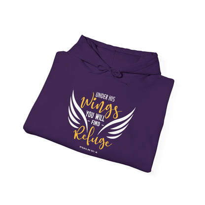 Under His Wings You Will -find Refuge Psalm 91:4 Hoodie