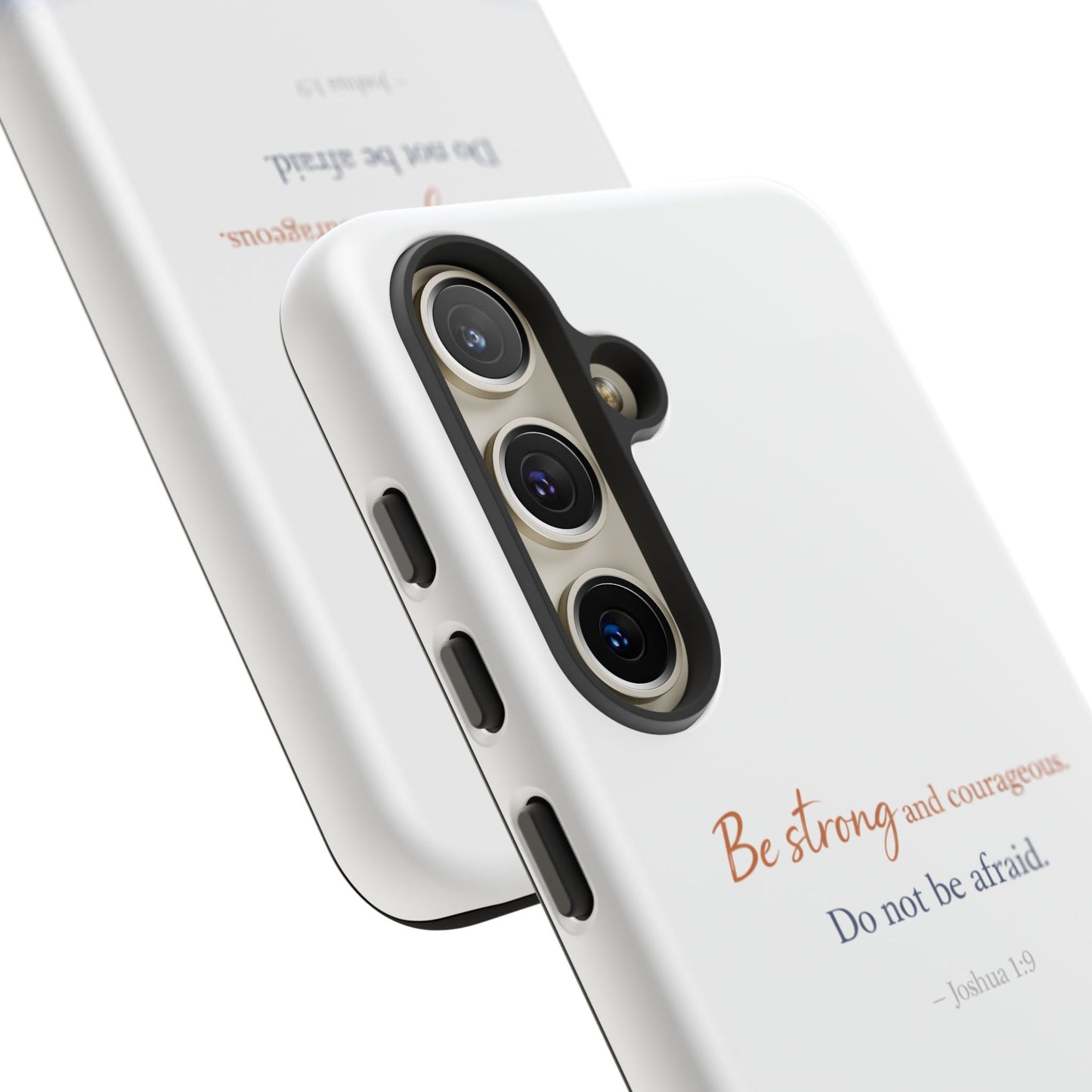 Inspirational 'Be Strong and Courageous' Phone Case — Joshua 1:9 Christian Protective Tough Case