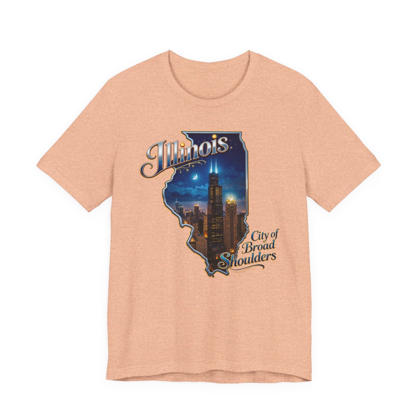 Illinois State Tee — 'City of Broad Shoulders' Chicago Skyline T-Shirt