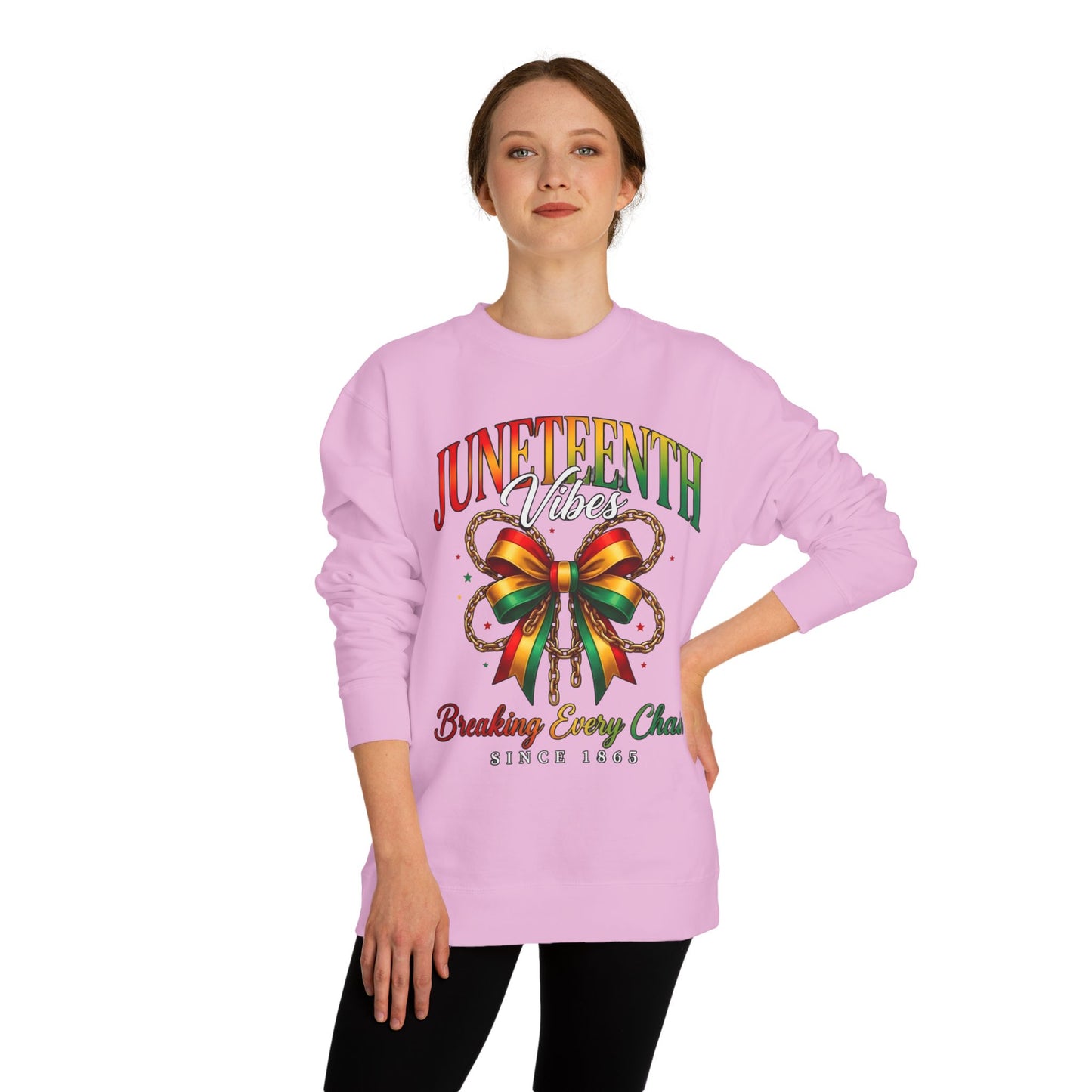 Juneteenth Crewneck Sweatshirt — "Breaking Every Chain" Celebration Pullover