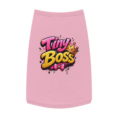 Tiny Boss Pet Tank Top — Cute Crown Dog Cat Tee