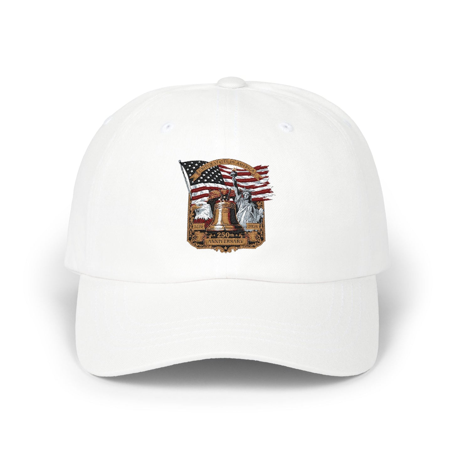 Liberty Bell Dad Cap — American Flag Embroidered Baseball Hat