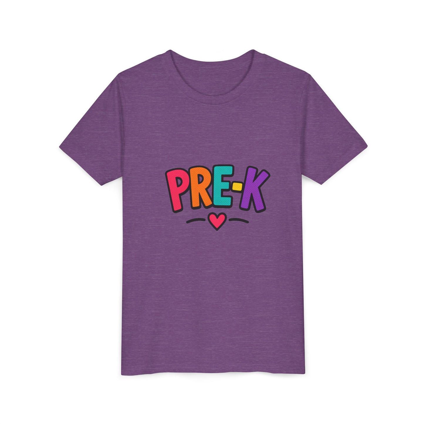 Pre-K Kids Tee — Colorful Heart Preschool Shirt for Boys & Girls