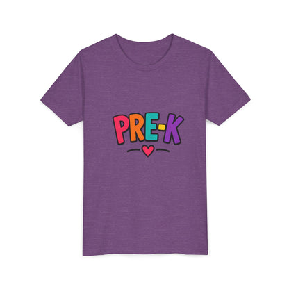Pre-K Kids Tee — Colorful Heart Preschool Shirt for Boys & Girls