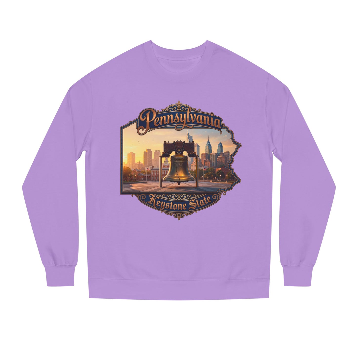 Pennsylvania Keystone State Sweatshirt — Liberty Bell & City Skyline Crewneck
