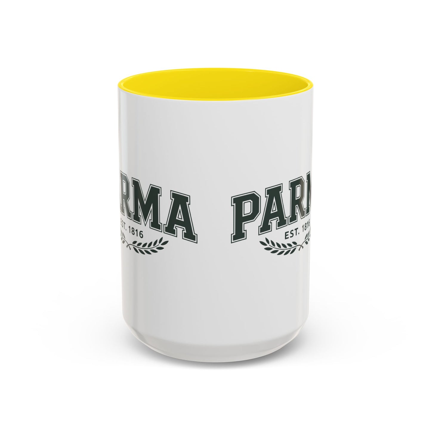 Parma Established 1816 Accent Coffee Mug — Vintage Collegiate Ceramic Coffee Cup