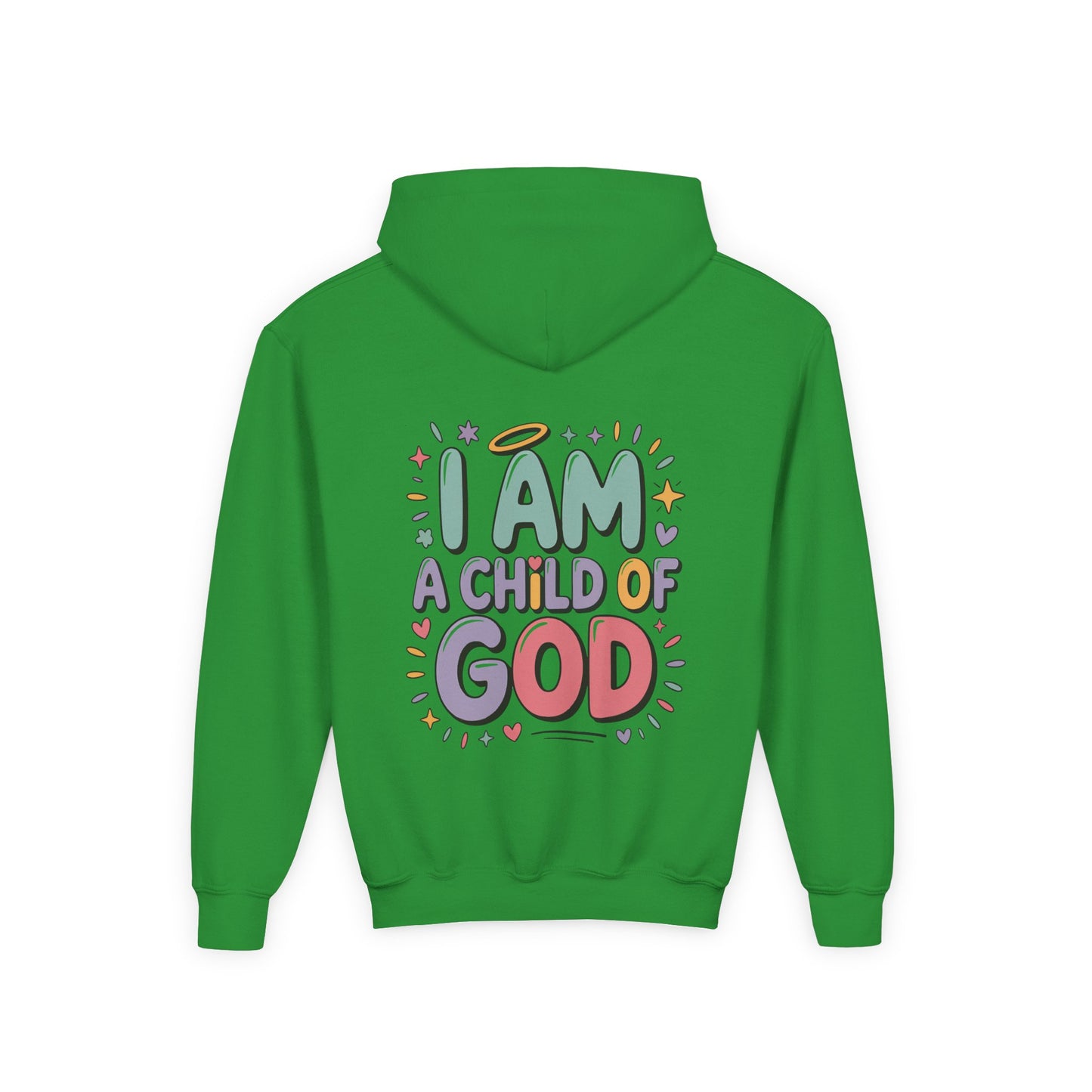 Youth Hoodie — "I Am a Child of God" Inspirational Kids Hooded Sweatshirt