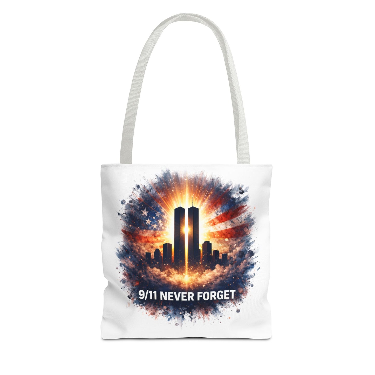 9/11 Never Forget Memorial Tote Bag — Twin Towers Tribute Tote