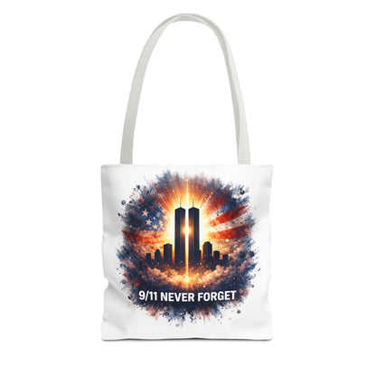 9/11 Never Forget Memorial Tote Bag — Twin Towers Tribute Tote
