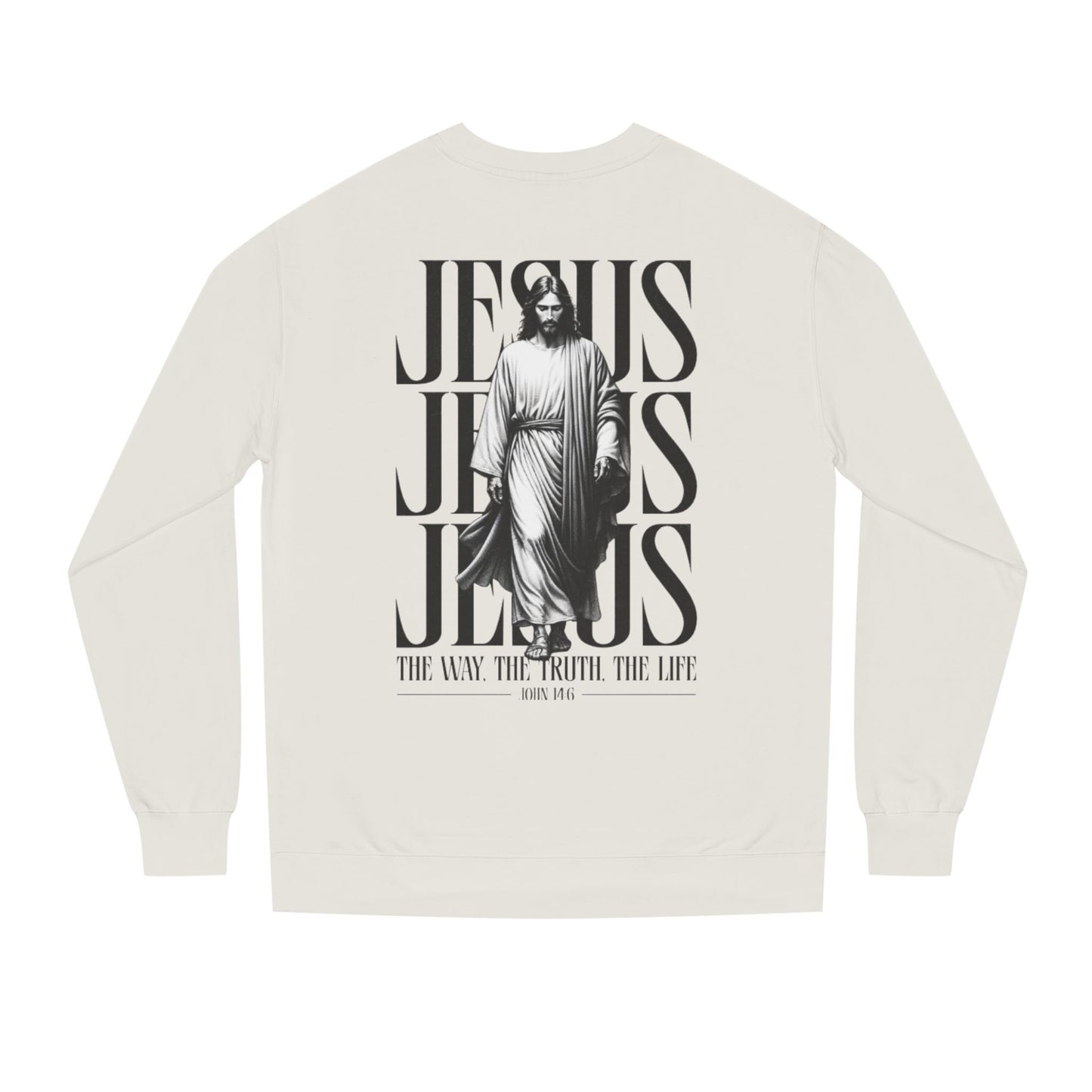 Jesus Graphic Sweatshirt — 'The Way The Truth The Life' Christian Crewneck