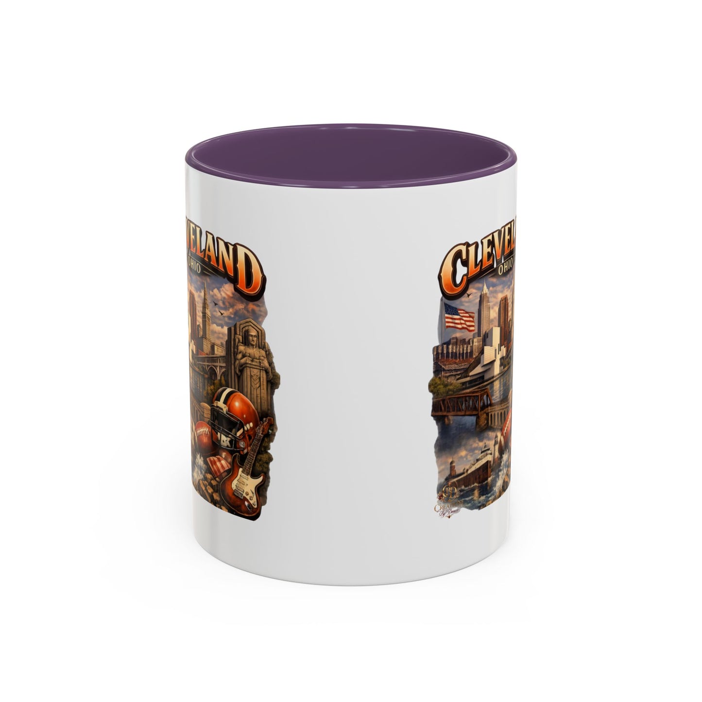 Cleveland Ohio Vintage Football Accent Coffee Mug (11/15oz)