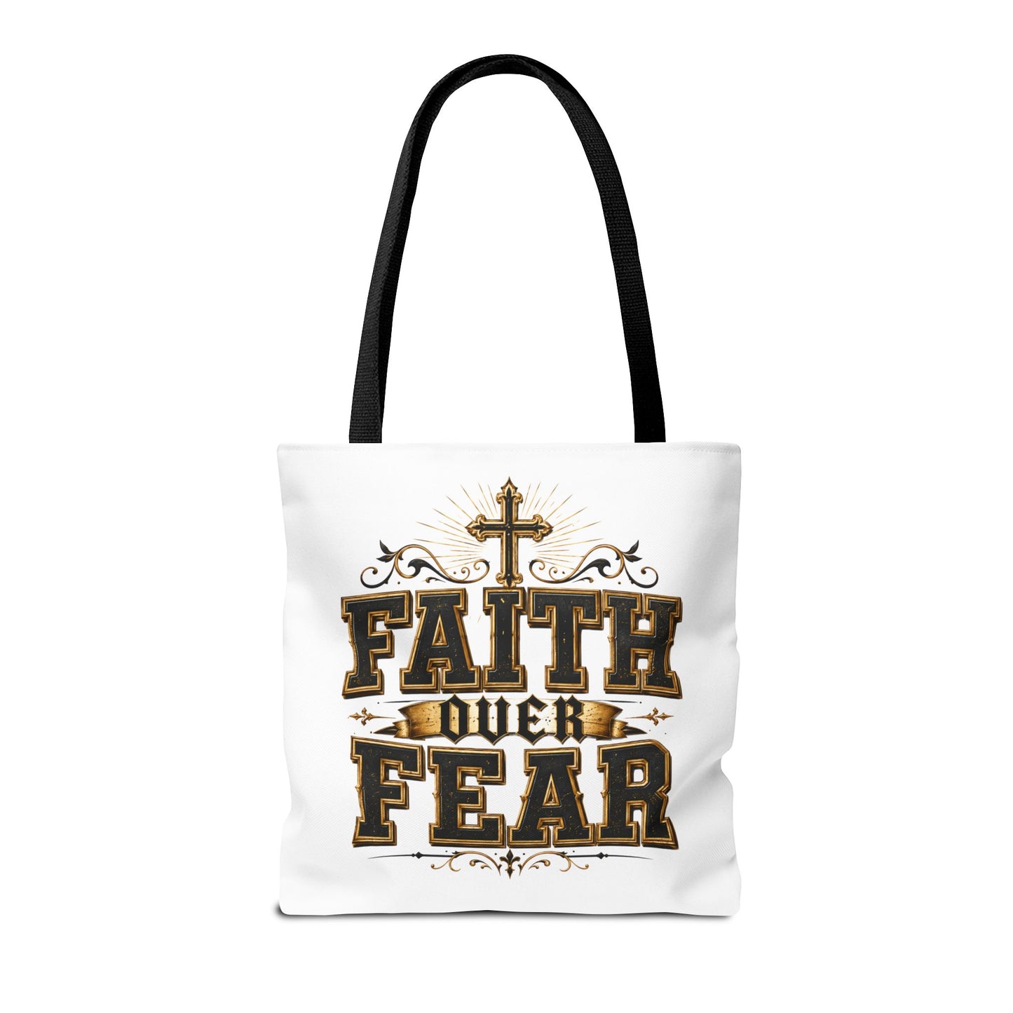 Faith Over Fear Tote Bag — Inspirational Christian Canvas Tote