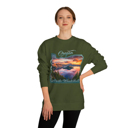 Oregon Scenic Sweatshirt — 'Pacific Wonderland' Sunset Landscape Crewneck