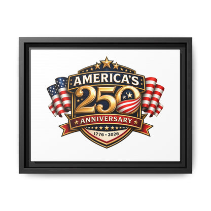 America's 250th Anniversary Framed Matte Canvas - 1776–2026 Patriotic Wall Art