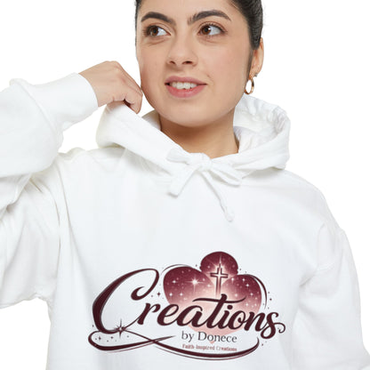 Creations by Joyce Floral Logo Hoodie — Women's Casual Graphic Pullover