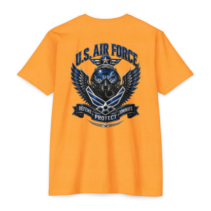 U.S. Air Force Skull Wings T-Shirt — Defend Protect Dominate Military Tee