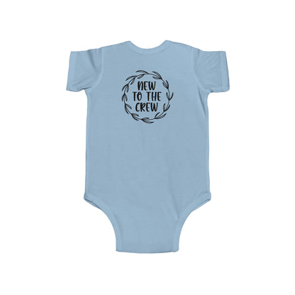 New to the Crew Infant Bodysuit – Baby Announcement Onesie with Wreath Design
