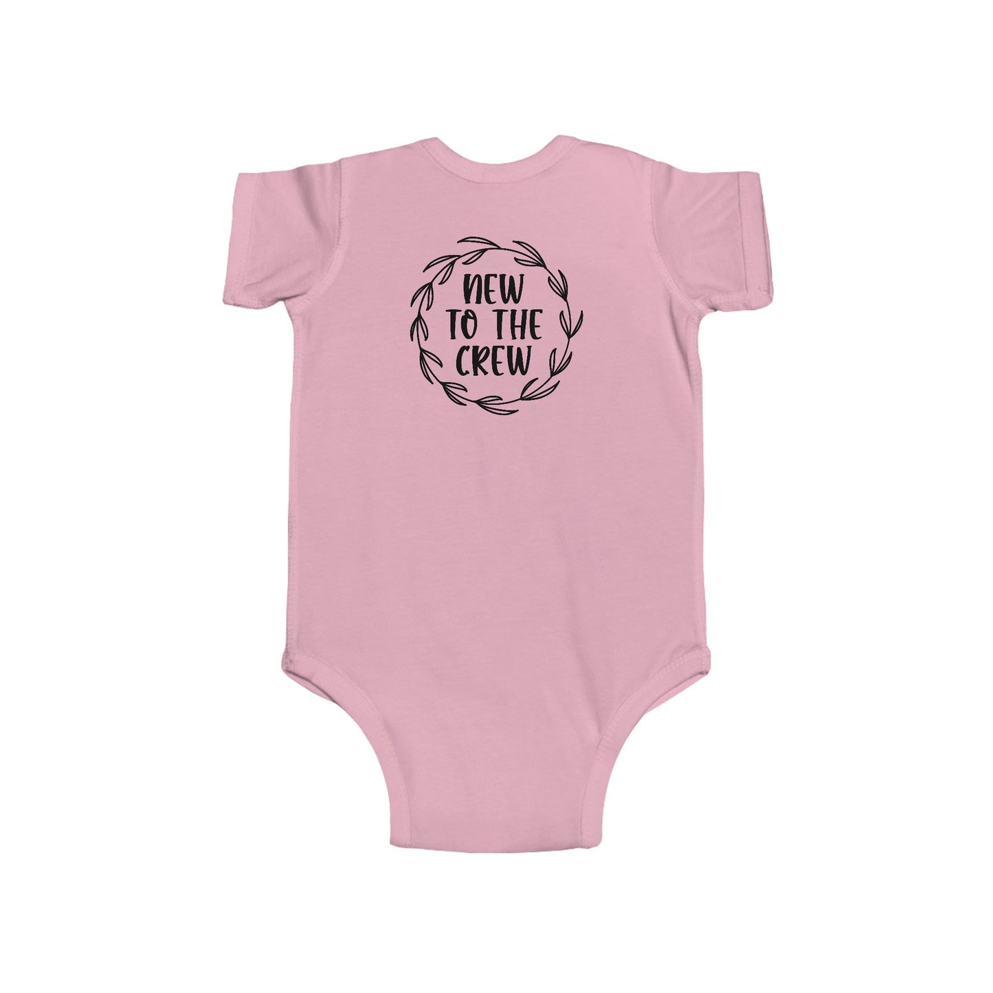 New to the Crew Infant Bodysuit – Baby Announcement Onesie with Wreath Design