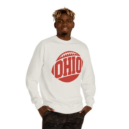Ohio Football Crewneck Sweatshirt — Vintage Collegiate Game Day Pullover