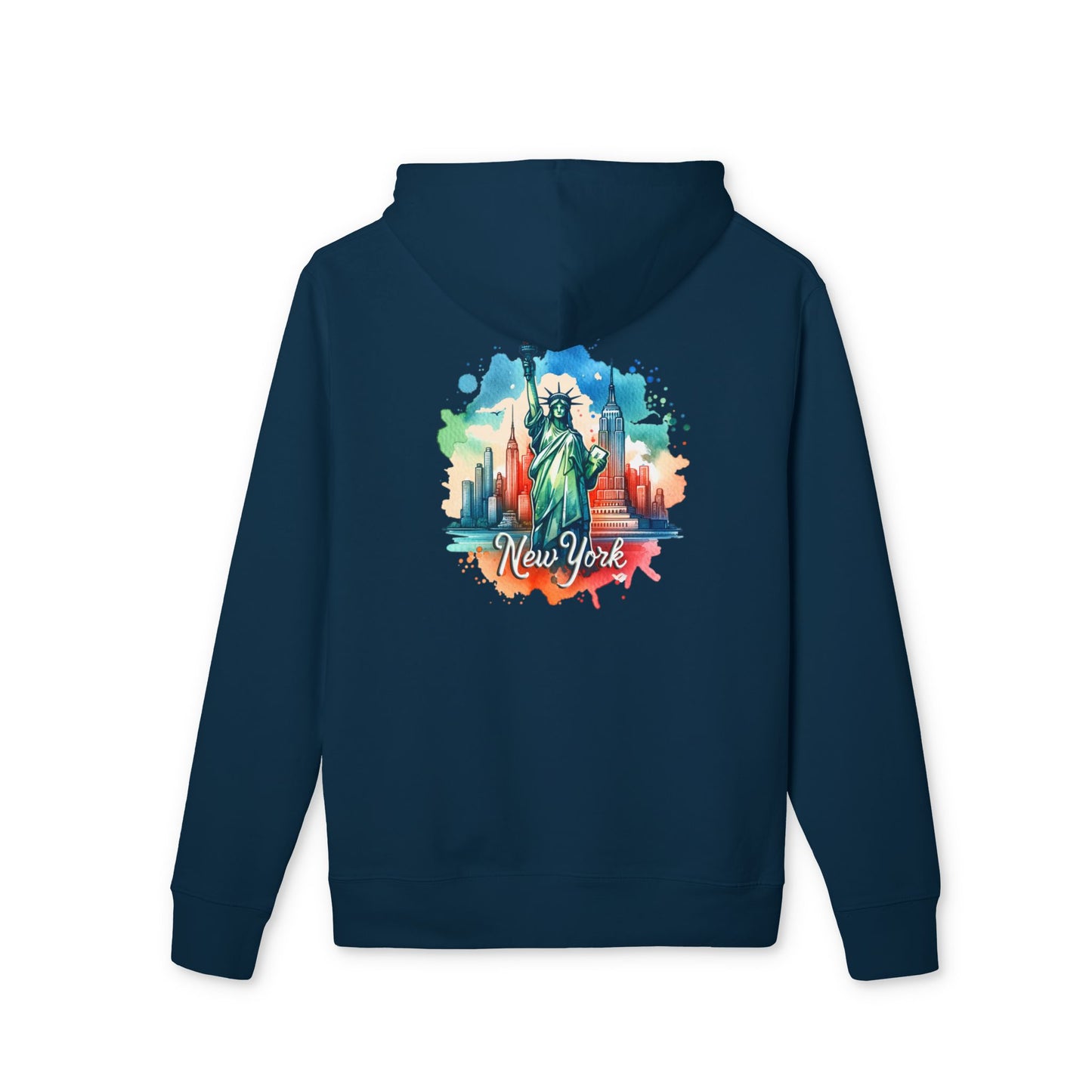 New York Watercolor Statue of Liberty Hoodie