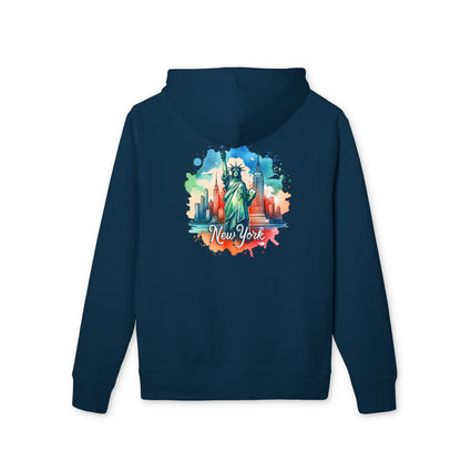 New York Watercolor Statue of Liberty Hoodie