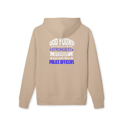 God Found the Strongest Women Police Officers Hoodie - Inspirational Thin Blue Line Pullover