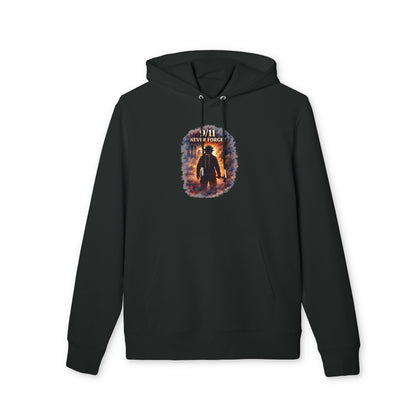 9/11 Never Forget Hoodie — Firefighter Tribute Pullover
