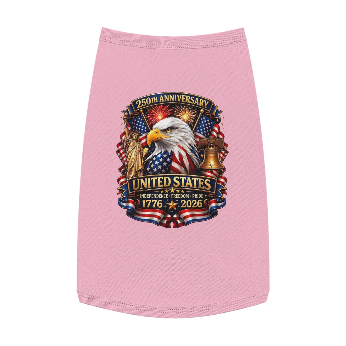 Patriotic Pet Tank Top – 250th Anniversary United States 1776-2026 Eagle Design