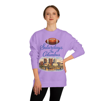 Saturdays in Columbus Sweatshirt — Football City Skyline Crewneck
