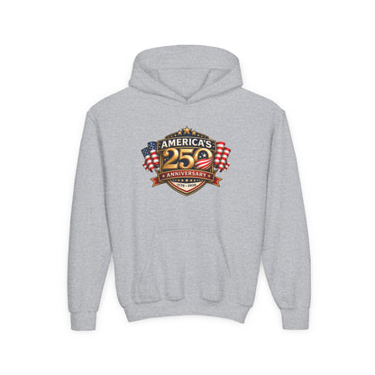 Youth Hoodie — "America's 250th Anniversary" Patriotic 1776-2026 Celebration Design