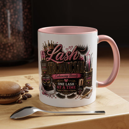Lash Technician Coffee Mug — "Lash Technician: One Lash at a Time" Accent Mug
