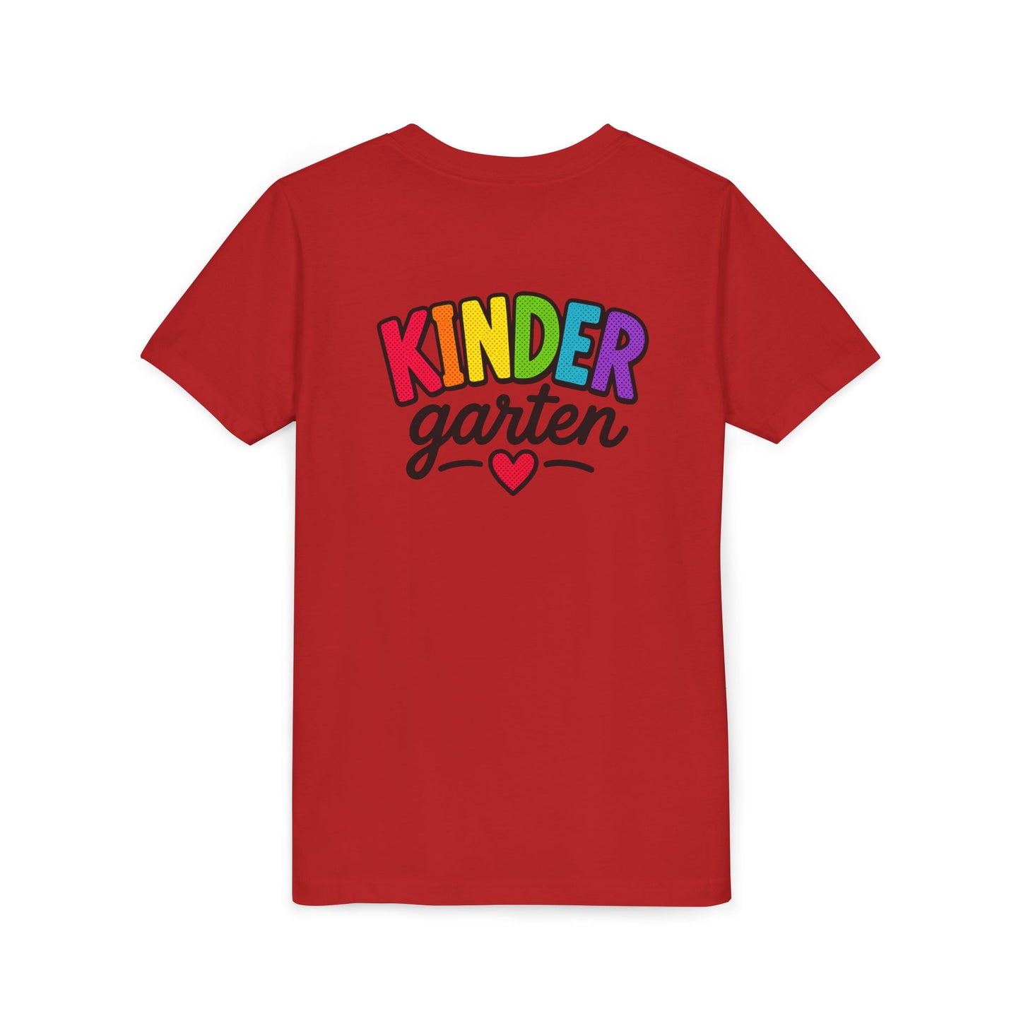 Kindergarten Rainbow Youth Tee — 'Kindergarten' Colorful Back-to-School Shirt
