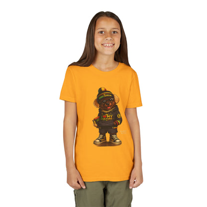 Youth Tee — 'Respect My Culture' Urban Dog Character Graphic