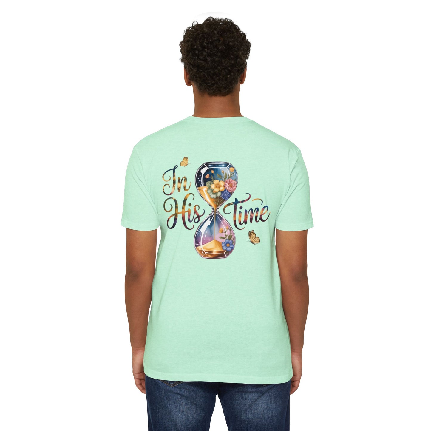 I'm His Time T-Shirt — Inspirational Christian Hourglass Design