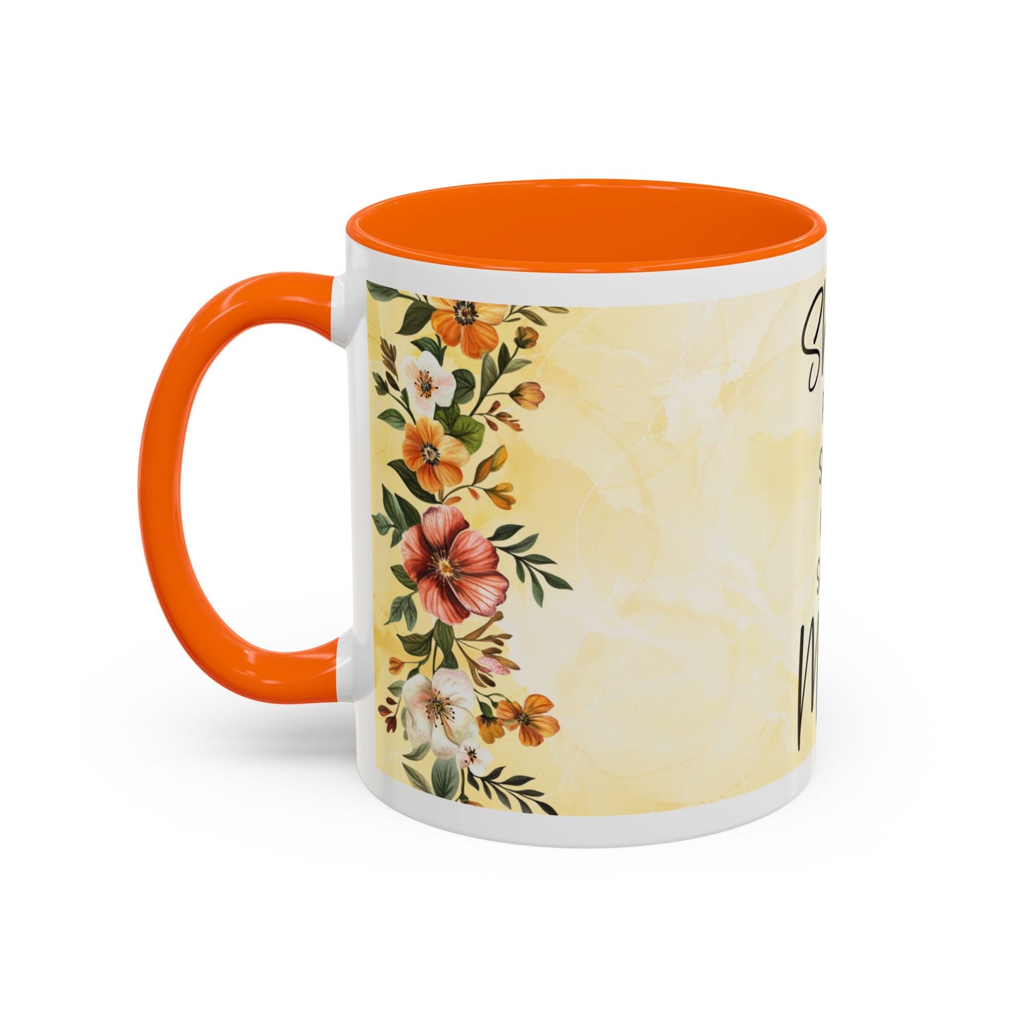 She Is Mom Floral Accent Coffee Mug — 'She is Peace, She is Home' Mother's Day Gift