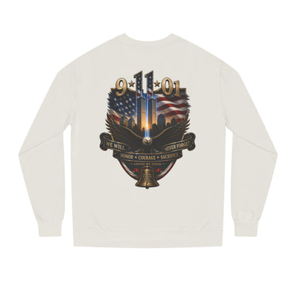 9/11 Memorial Sweatshirt — We Will Never Forget Tribute Crewneck