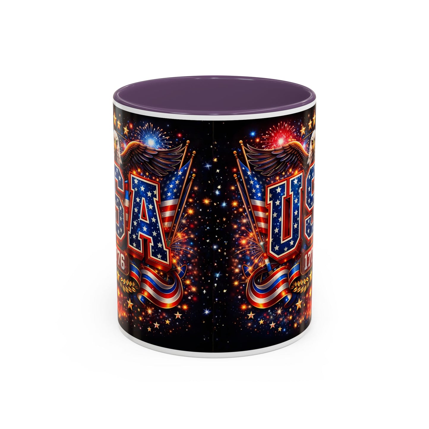 USA Eagle Coffee Mug – Patriotic 1776 Accent Mug (11/15oz)