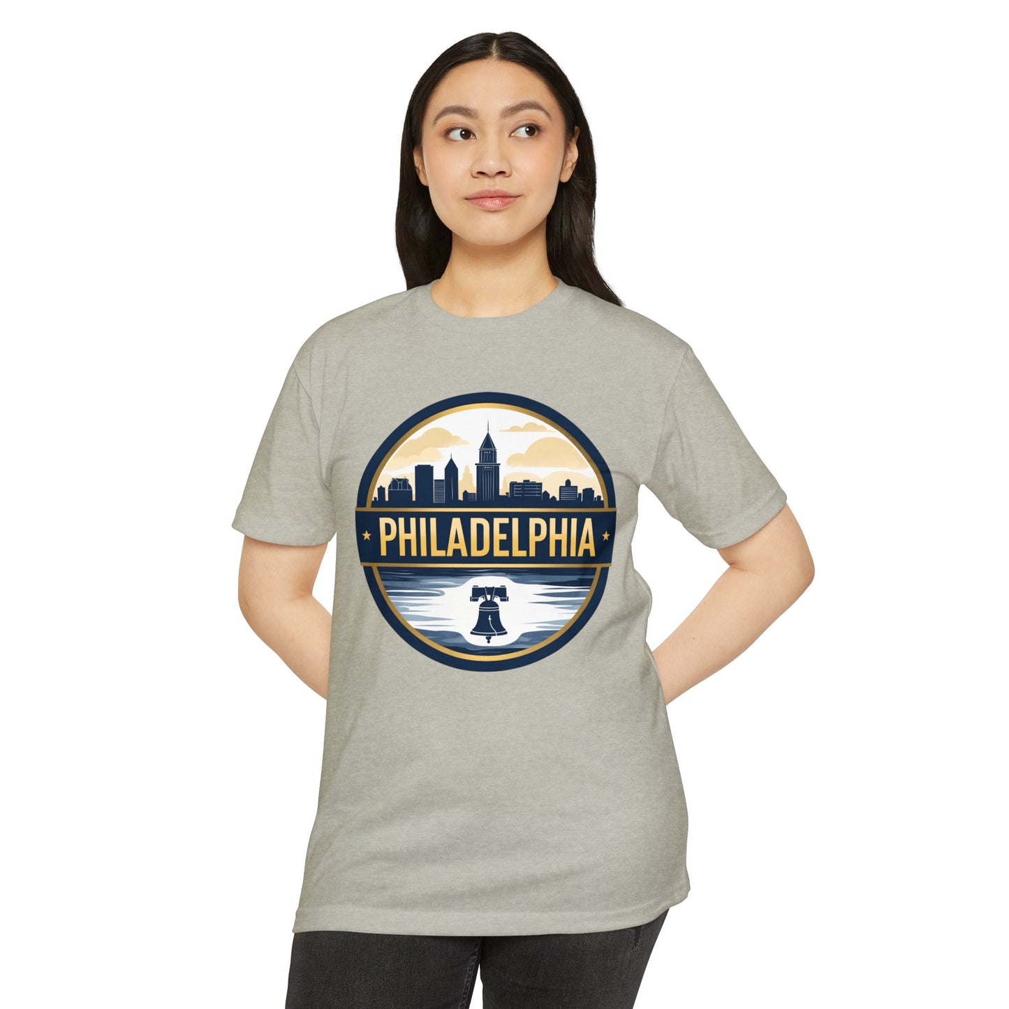 Philadelphia Skyline T-Shirt — City Skyline & Liberty Bell Graphic