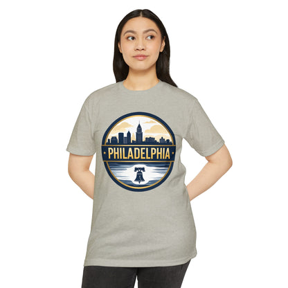 Philadelphia Skyline T-Shirt — City Skyline & Liberty Bell Graphic